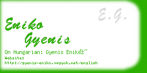 eniko gyenis business card